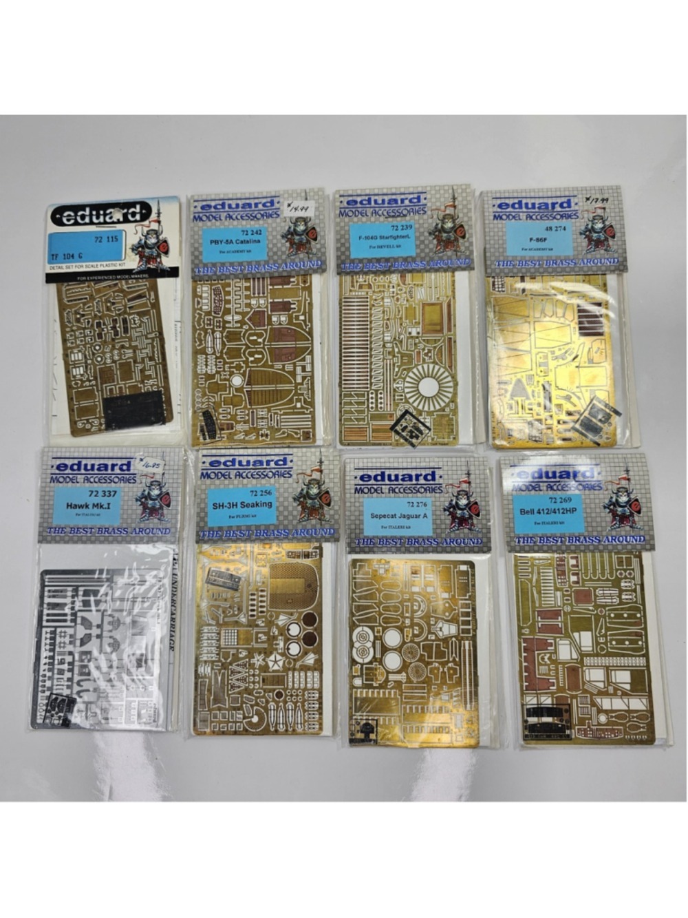 Eduard Photo Etched Brass Model Accessories Lot of 8 Aircraft Detail Sets NOS